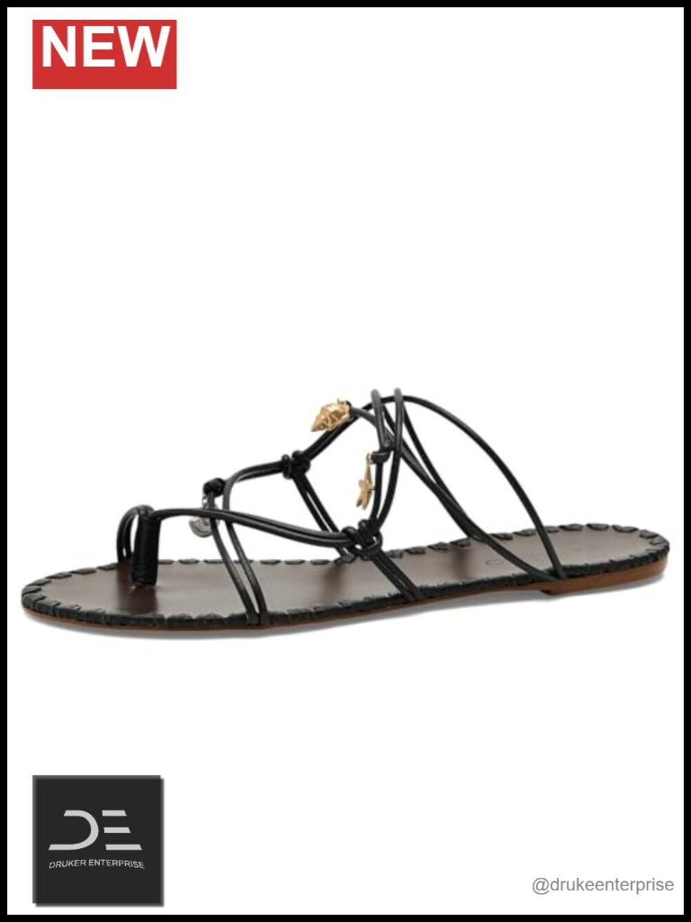 FARM Rio Sea Flat Sandals Women's Leather Mule Slingback Slip On